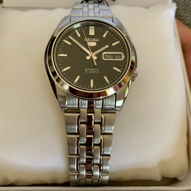 Seiko 5 Automatic Stainless Steel Strap Men's Watch Snk361k1p 2