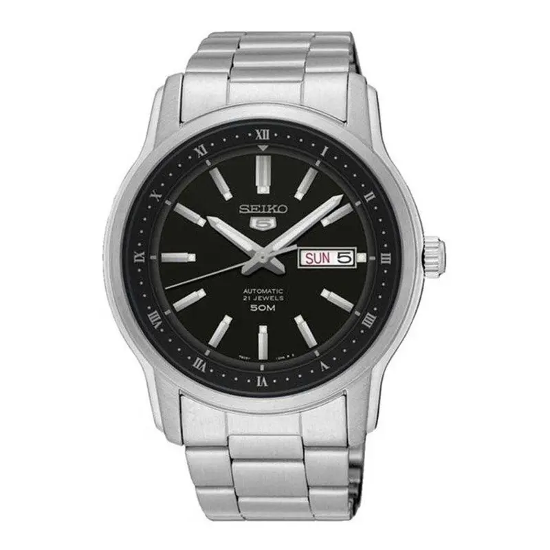 Seiko 5 Classic Automatic Silver Stainless Steel Men's Watch Snkp11k1p 1