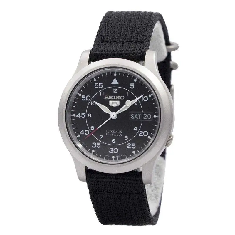 Seiko 5 Military Snk809k2p Automatic Men's Black Nylon Strap Watch 1