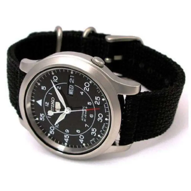 Seiko 5 Military Snk809k2p Automatic Men's Black Nylon Strap Watch 2