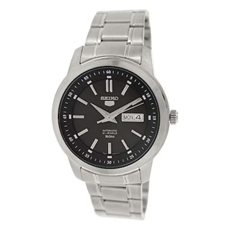 Seiko 5 Silver Stainless Steel Men's Watch Snkm87k1 2