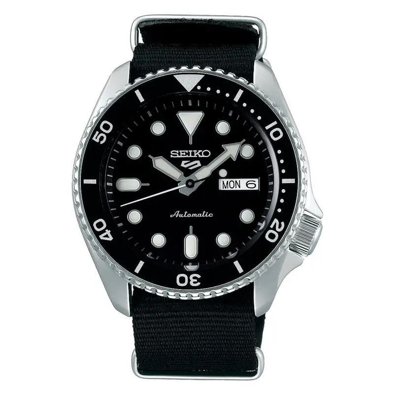 Seiko 5 Skx Sports Style Black Dial And Nylon Strap Men Watch Srpd55k3p 1