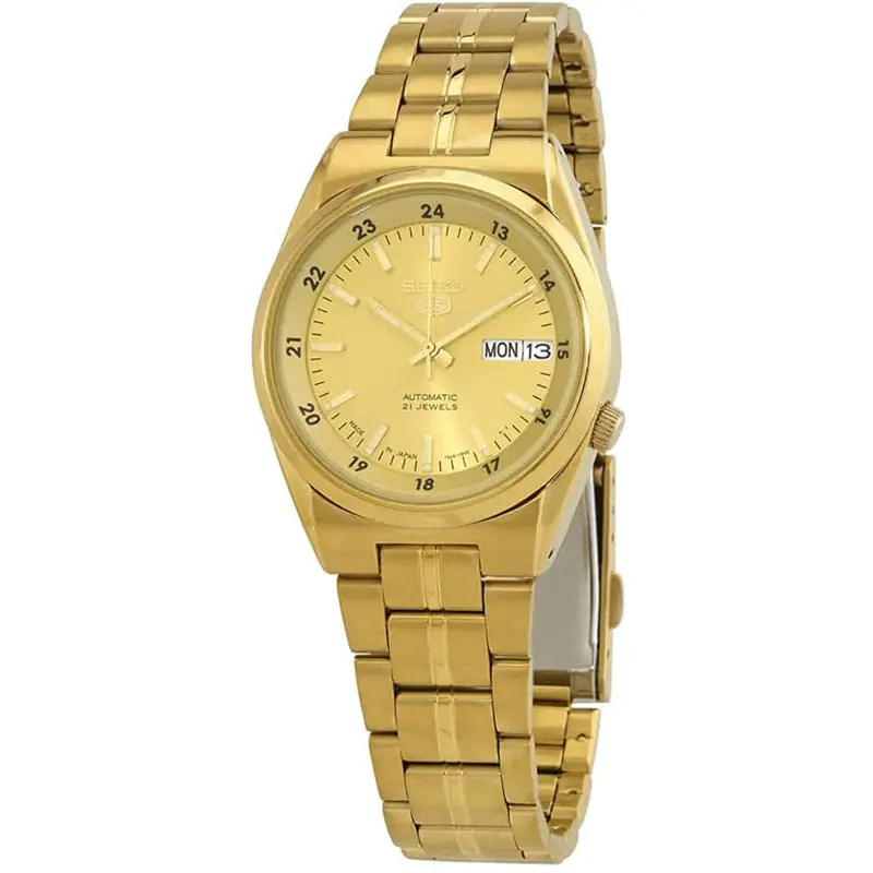Seiko 5 Snk574j1p Automatic Gold Stainless Steel Men Watch 1