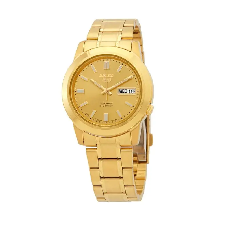 Seiko 5 Snkk20j1p Automatic Gold Dial Men's Watch 1