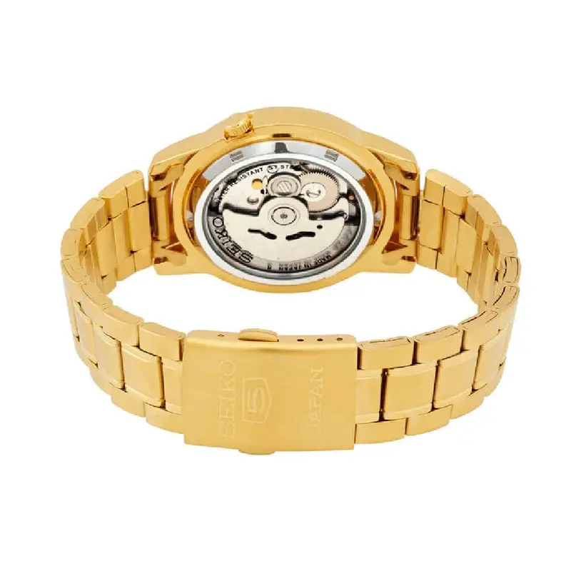 Seiko 5 Snkk20j1p Automatic Gold Dial Men's Watch 2