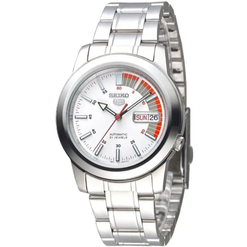 Seiko 5 Snkk25k1 Silver Stainless Steel Men's Watch 1