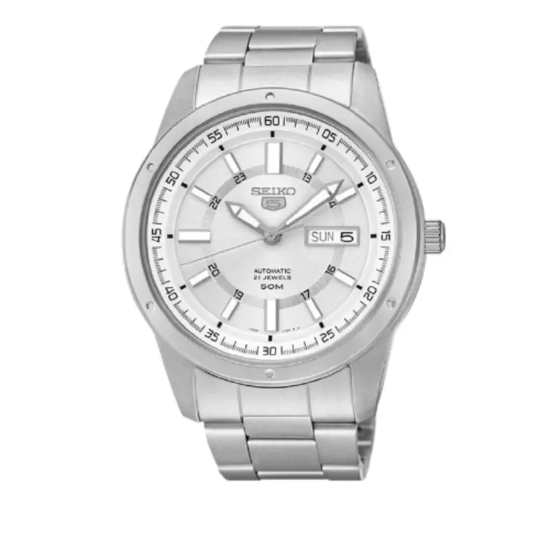 Seiko 5 Snkn09j1p Silver Stainless Steel Men Watch 1