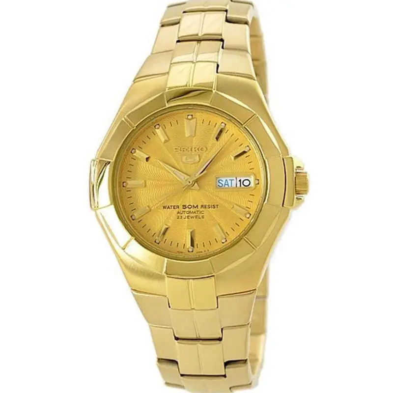 Seiko 5 Snze32k1p Automatic Gold Stainless Steel Bracelet Men's Watch 1