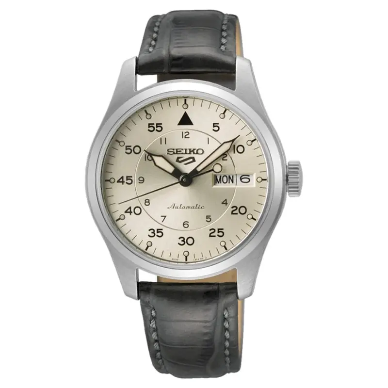 Seiko 5 Sports Automatic Black Leather Strap Men Watch Srpj87k1p 1