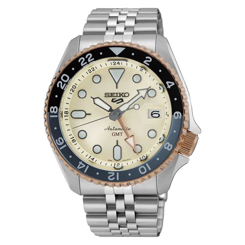 Seiko 5 Sports Automatic Gmt Stainless Steel Watch Ssk046k1 1