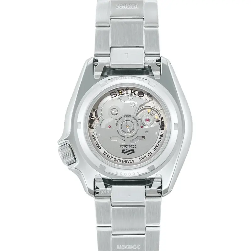 Seiko 5 Sports Black Dial Silver Stainless Steel Strap Men Watch Srpk67k1 2