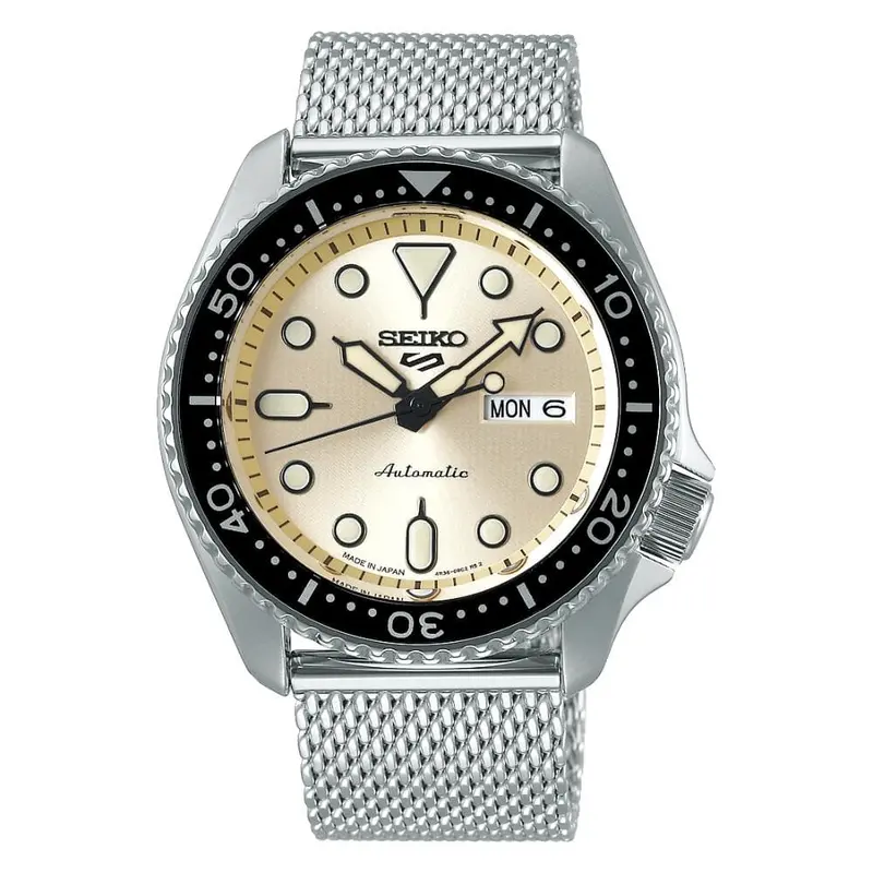 Seiko 5 Sports Silver Milanes Strap Men's Watch Srpe75k1 1