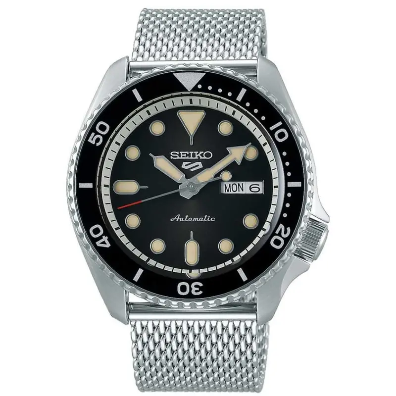 Seiko 5 Sports Silver Milanese Strap Men's Watch Srpd73k1 1