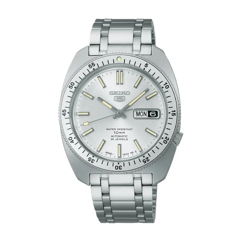Seiko 5 Sports Silver Stainless Steel Strap Men Watch Srpl91k1 1