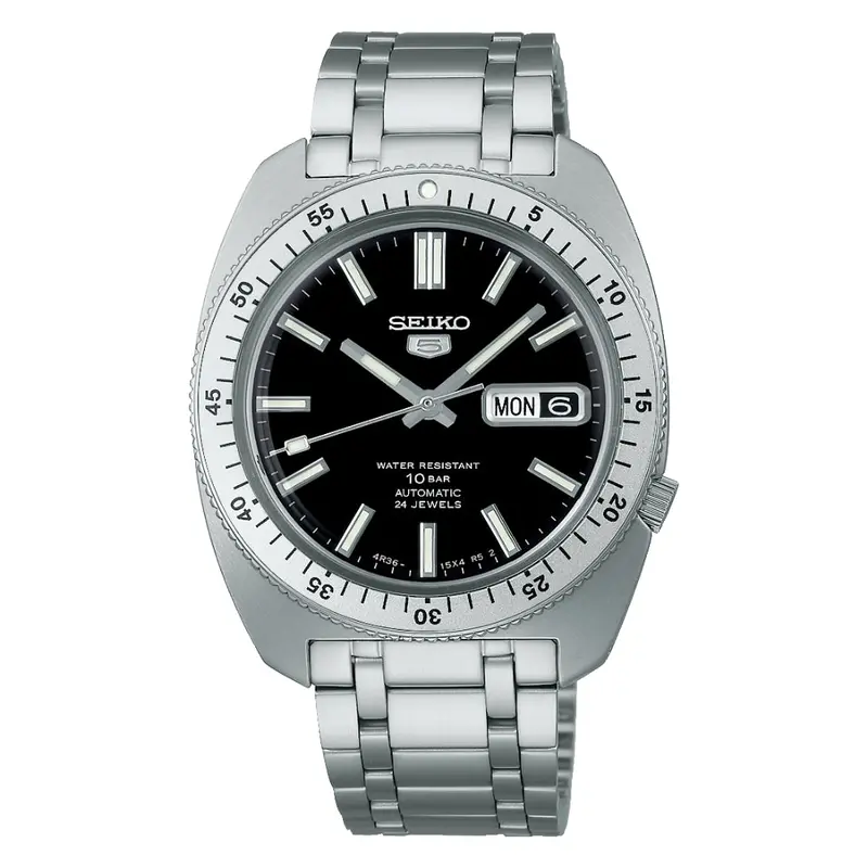 Seiko 5 Sports Skx Black Dial Stainless Steel Strap Men Watch Srpl93k1 1