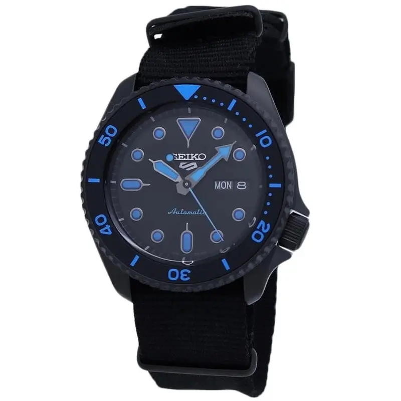 Seiko 5 Sports Skx Street Style Black Nylon Strap Men Watch Srpd81k1p 2