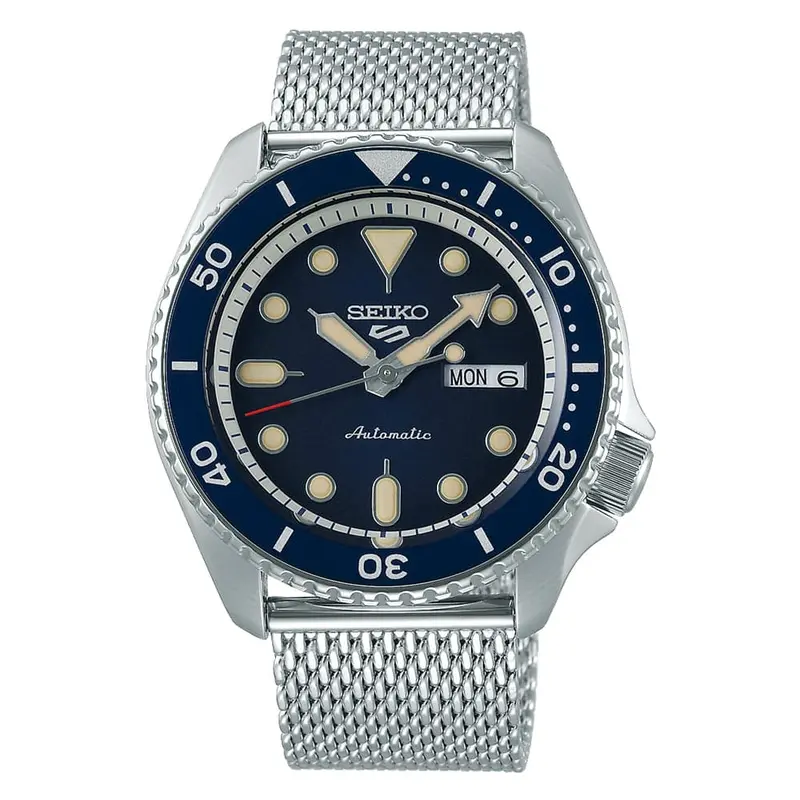 Seiko 5 Sports Skx Suits Style Blue Dial Milanese Strap Men Watch Srpd71k1p 1
