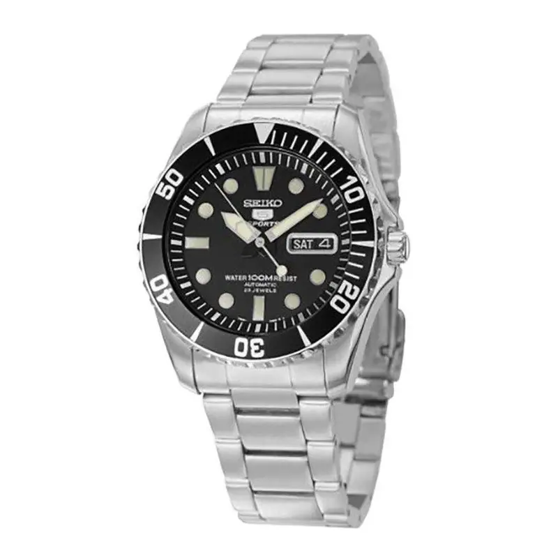 Seiko 5 Sports Snzf17j1 Automatic Stainless Steel Men's Silver Watch 1