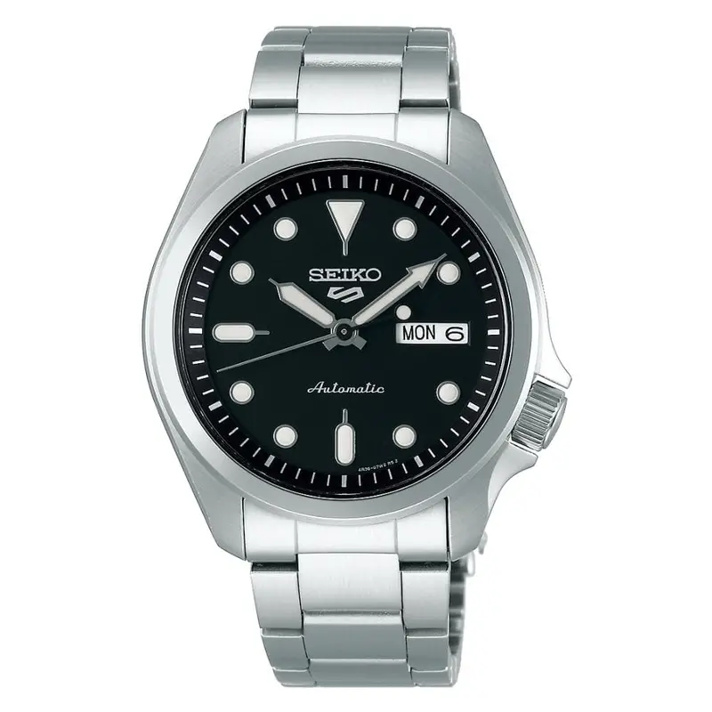 Seiko 5 Sports Srpe55k1 Silver Stainless Steel Men's Watch 1