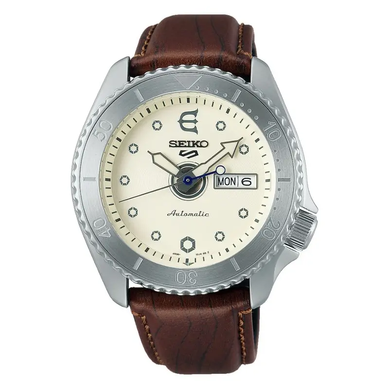 Seiko 5 Sports Srpf93k1 Brown Leather Men's Watch 1