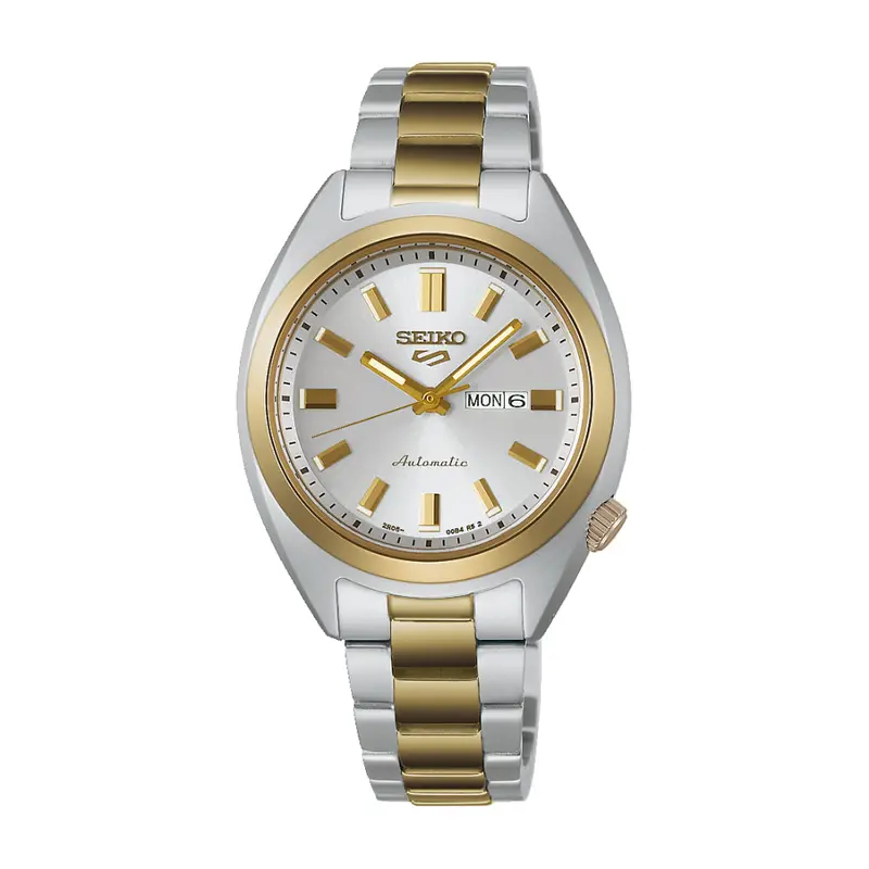 Seiko 5 Sports Two-Tone Stainless Steel Strap Women's Watch - Curved Hardlex | Sre024k1 1