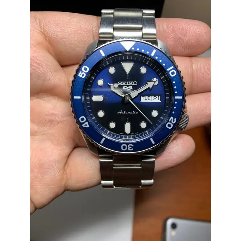 Seiko 5 Srpd51k1 Blue Dial Stainless Steel Men's Watch 2