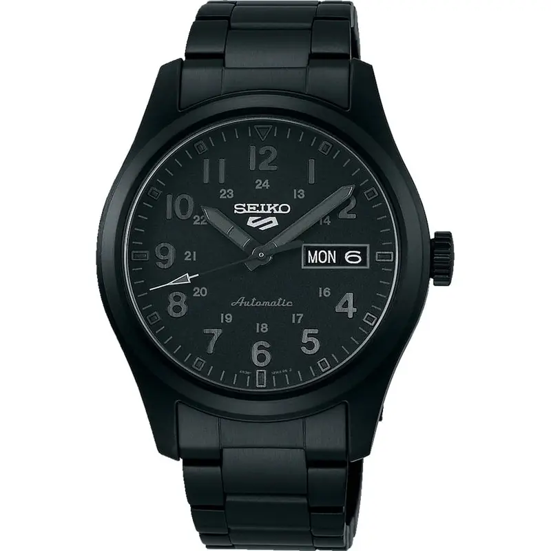 Seiko 5 Srpj09k1 Black Stainless Steel Men Watch 1