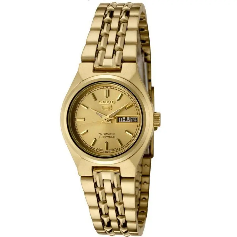 Seiko 5 Syma04k1p Gold Stainless Steel Women's Watch 1