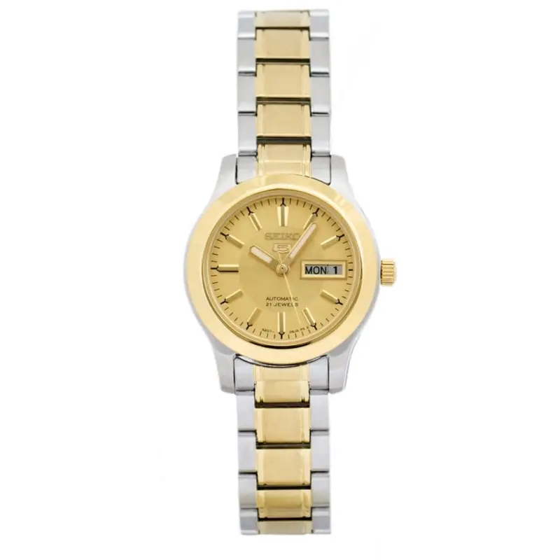 Seiko 5 Symd92k1p Gold Dial Stainless Steel Women's Watch 1