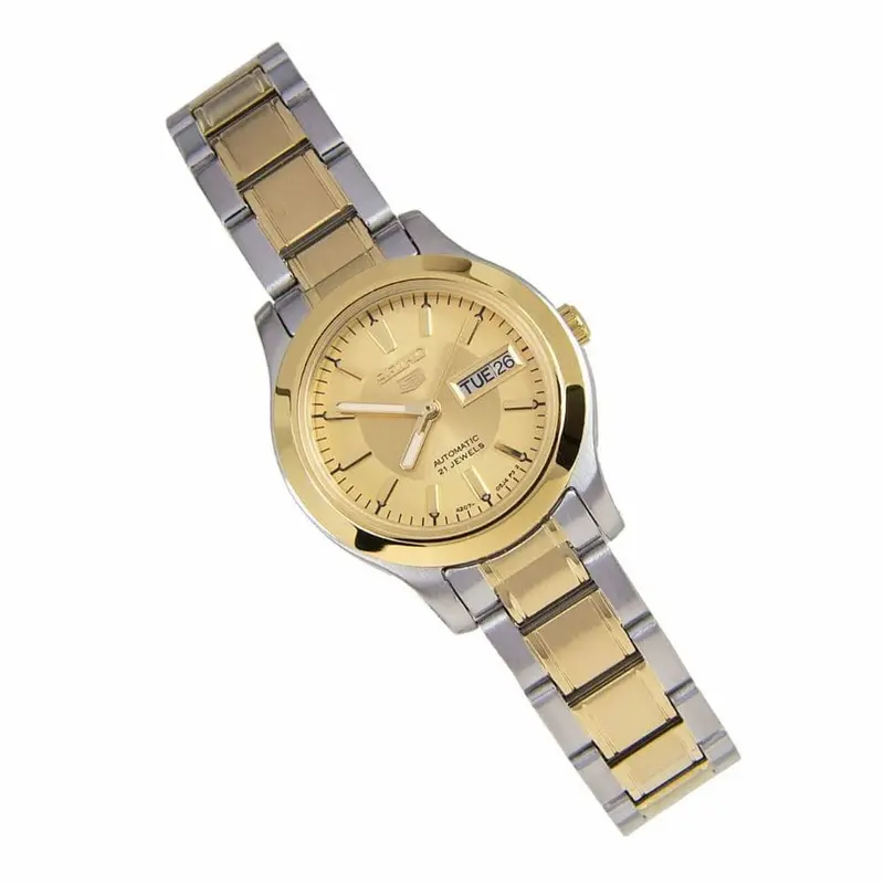 Seiko 5 Symd92k1p Gold Dial Stainless Steel Women's Watch 2