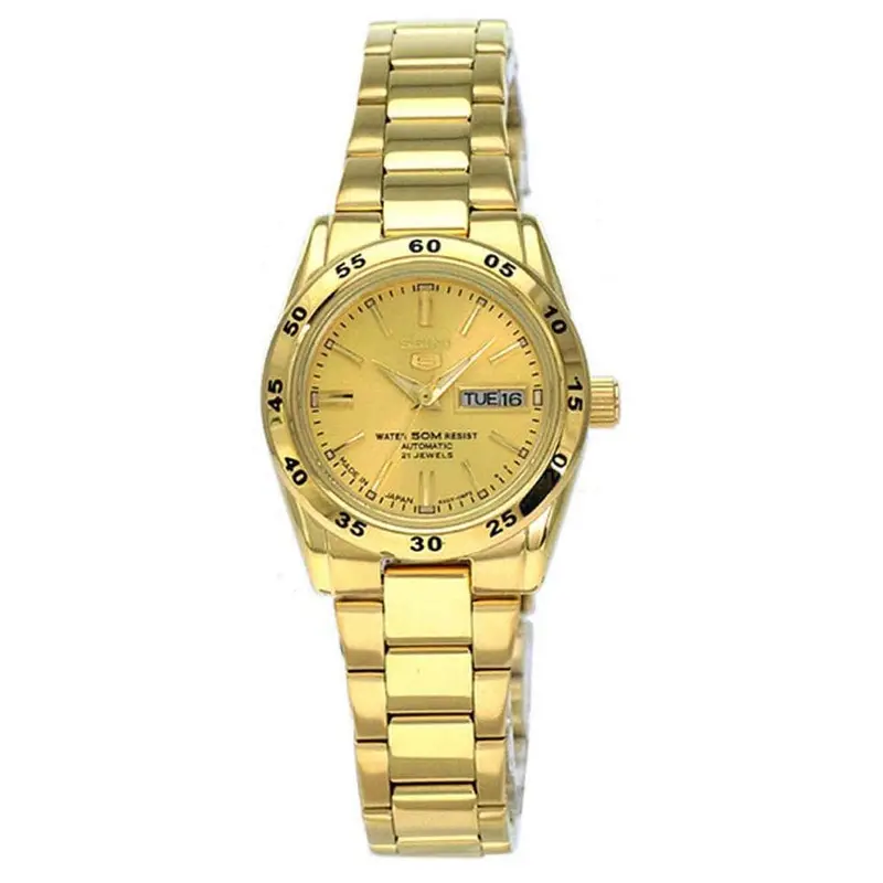 Seiko 5 Symg44k1p Automatic Stainless Steel Women's Gold Watch 1