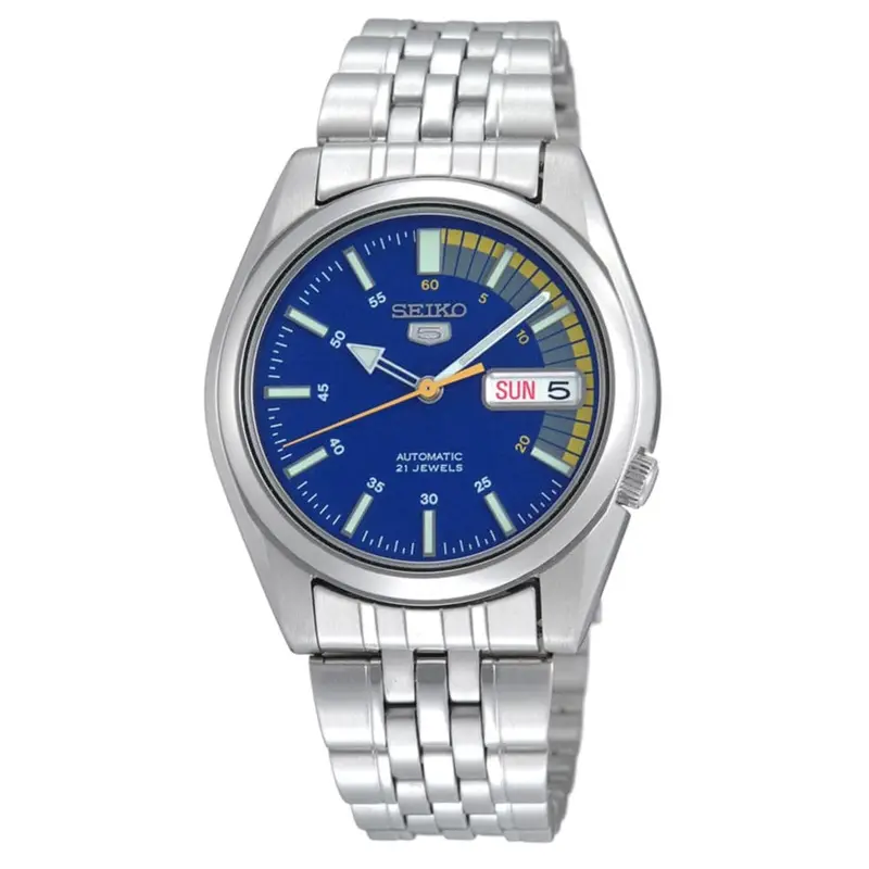 Seiko 5Snk371k1p Automatic Blue Dial Stainless Steel Men Watch 1