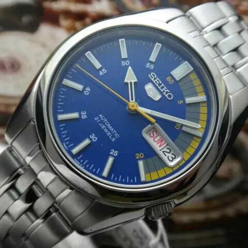 Seiko 5Snk371k1p Automatic Blue Dial Stainless Steel Men Watch 2