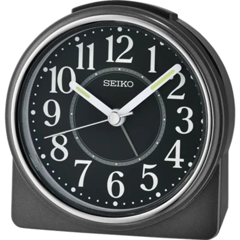 Seiko Alarm Clock Black Dial Qhe198k 1