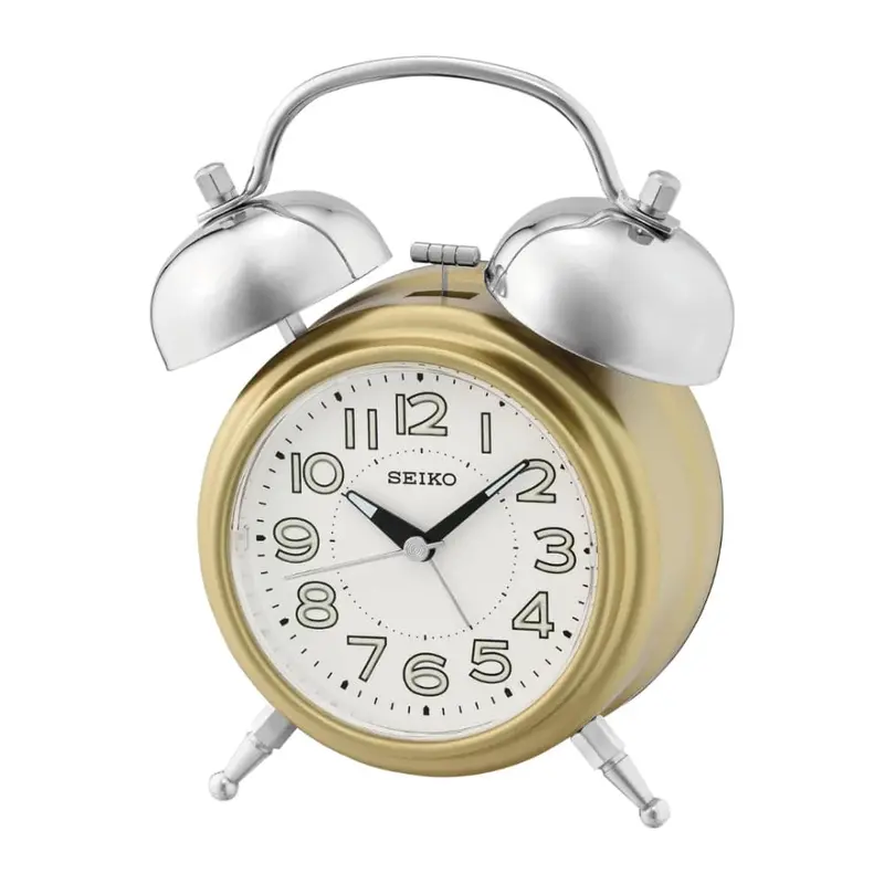 Seiko Alarm Clock Gold Stainless Steel Qhk051g 1
