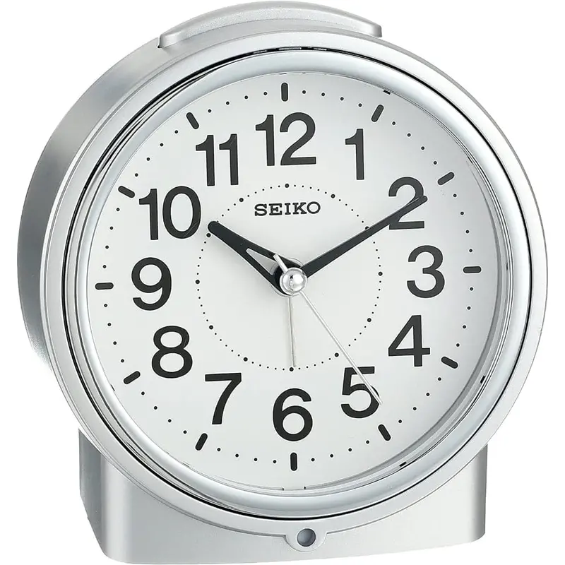 Seiko Alarm Clock White Dial Qhe117s 1
