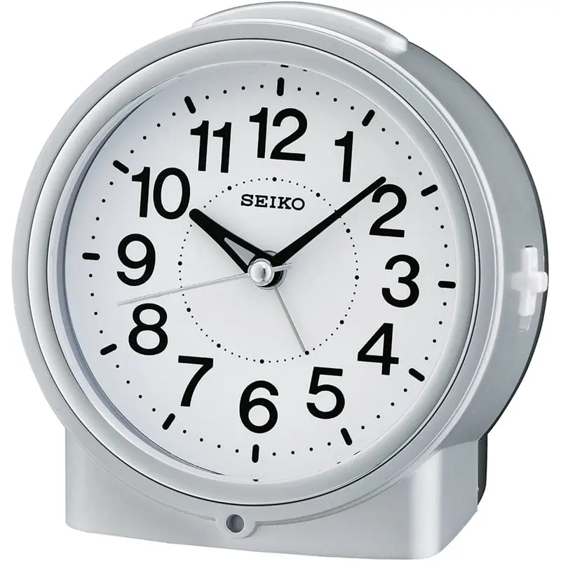 Seiko Alarm Clock White Dial Qhe117s 2