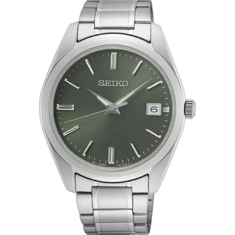 Seiko Analog Quartz Silver Stainless Steel Strap Men Watch Sur527p1 1