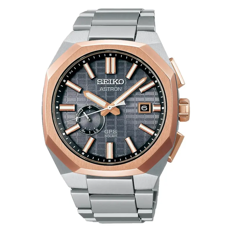 Seiko Astron Black Dial Silver Stainless Steel Strap Men Watch Ssj014j1 1