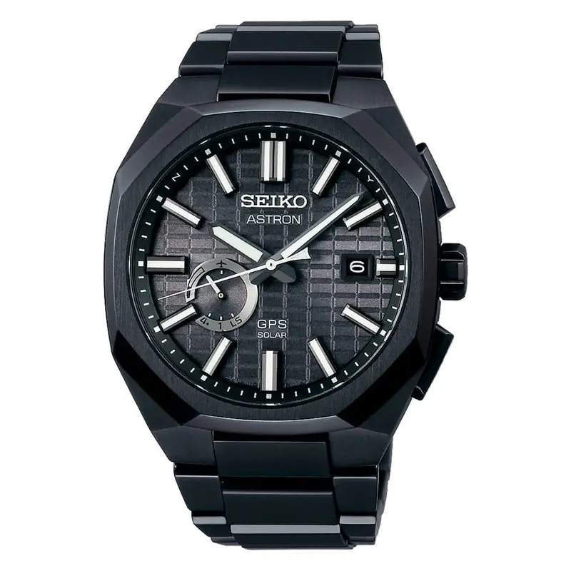 Seiko Astron Black Dial Stainless Steel Strap Men Watch Ssj015j1 1