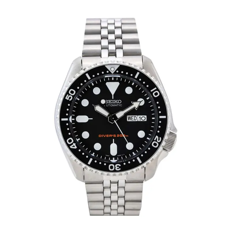 Seiko Automatic Black Dial Silver Stainless Steel Strap Men Watch Skx007k2p 1