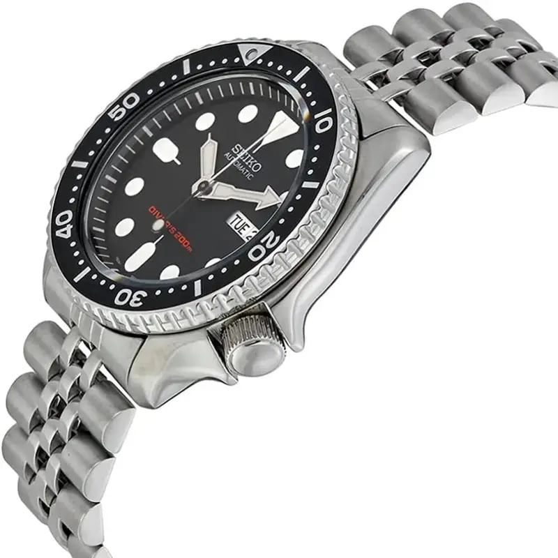 Seiko Automatic Black Dial Silver Stainless Steel Strap Men Watch Skx007k2p 2