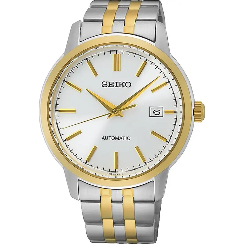 Seiko Automatic Silver Dial Two-Tone Stainless Steel Strap Men Watch Srph92k1p 1