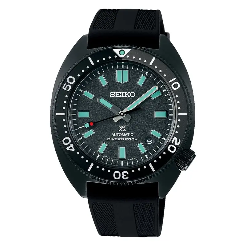 Seiko Black Silicon Strap Men Watch Spb335j1 1