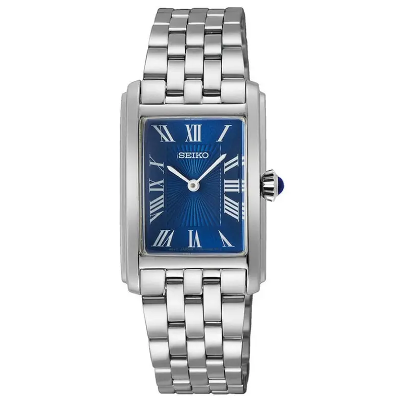 Seiko Blue Dial Silver Stainless Steel Strap Women Watch Swr085p1 1