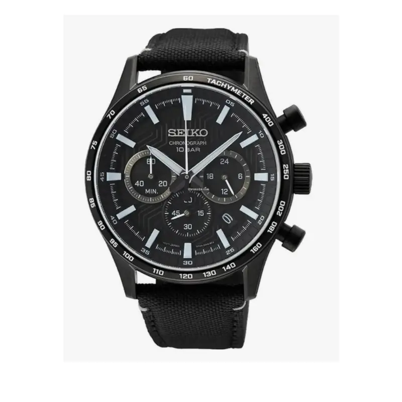 Seiko Chronograph Black Watch Ssb417p1 1