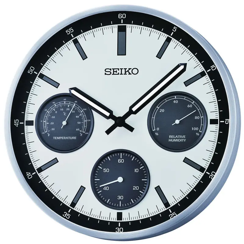Seiko Chronograph Round Wall Clock Qxa823s 1