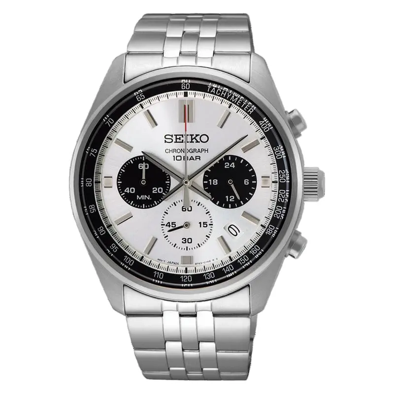 Seiko Chronograph Silver Stainless Steel Strap Men Watch Ssb425p1 1