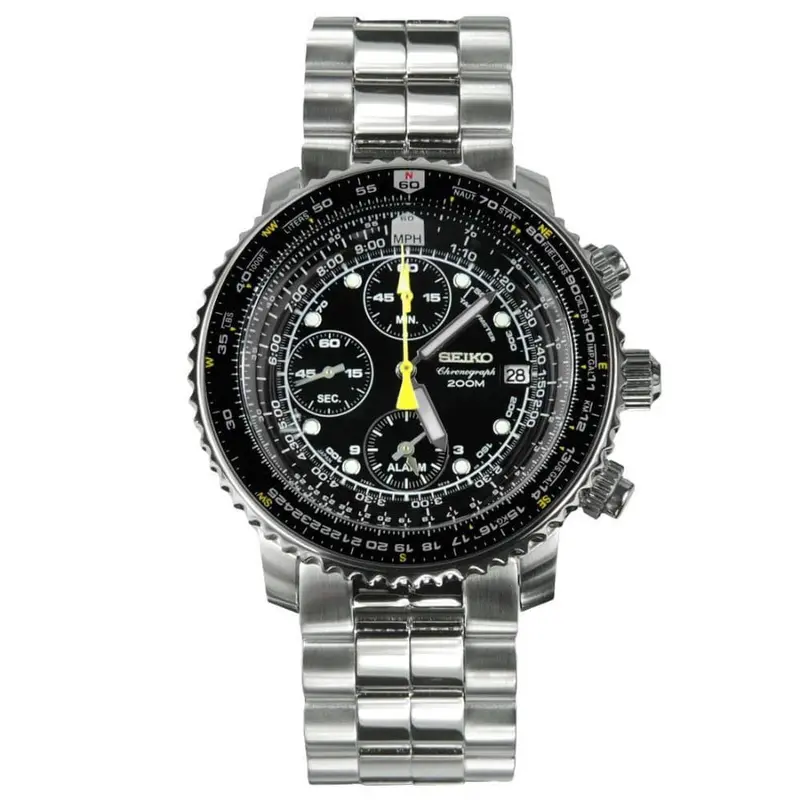 Seiko Chronograph Sna411p1p Stainless Steel Men's Watch 1