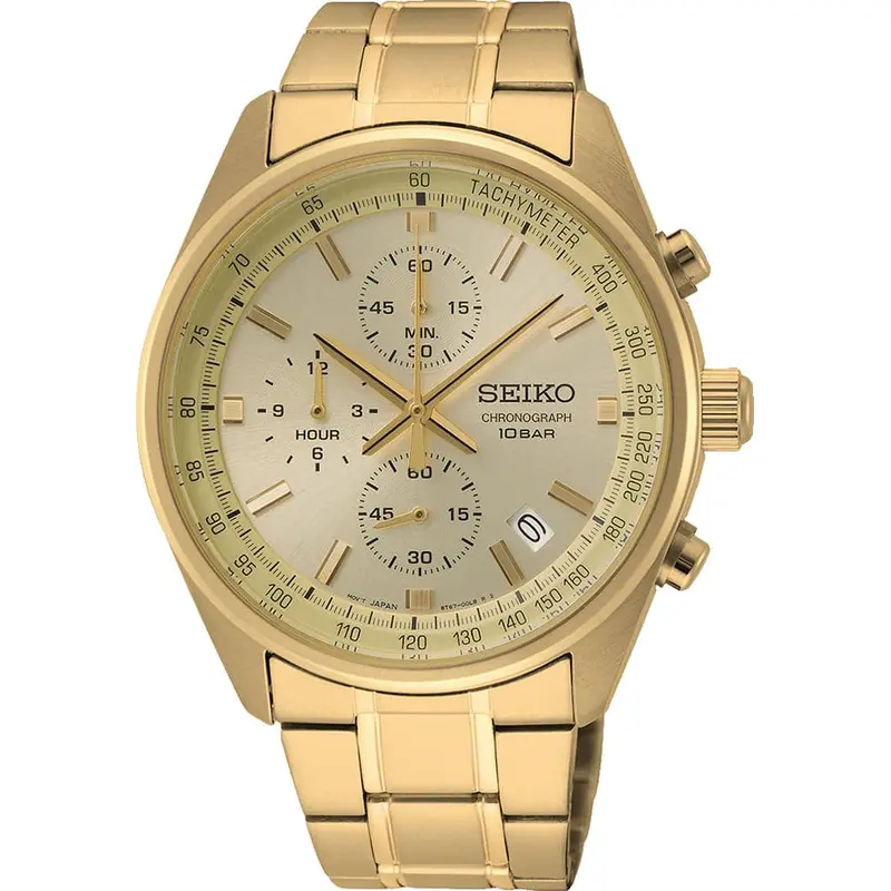 Seiko Chronograph Ssb382p1p Gold Stainless Steel Men's Watch 1